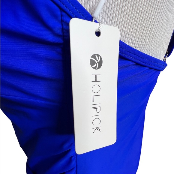 2/$30 Swimsuit High Neck Slimming Full Coverage Lined Colorful Sheer Sexy New LG - Picture 8 of 17